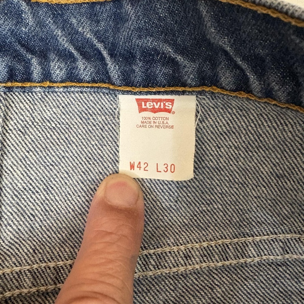 Vintage Levi's 517 Orange Tab Bootcut Jeans Mens 42x30 Denim Made In USA 80s 90s - Picture 5 of 12